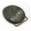Higanbana Ethnic Style Oval Denim Belt Buckle - Unique Alloy Smooth Design