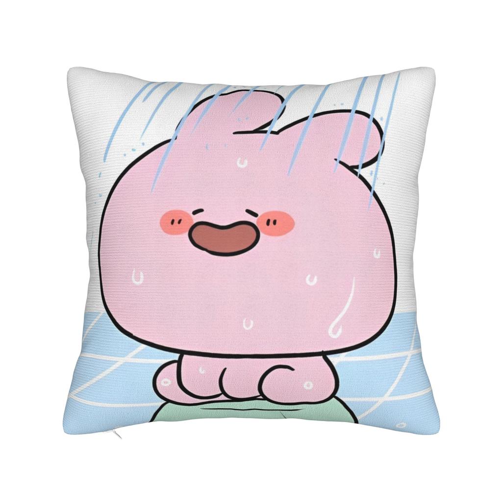 Asamimichaan Asleep Cartoon Square Pillow Cases Kawaii Asamimi Cushion Cover Decor Throw Pillow Case Cover for Sofa cm