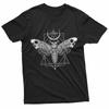 Surreal Death Moth Tee; Sacred Geometry Art; Gothic Graphic Unisex T-Shirt