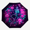 1pc Dancing Skeletons Automatic Practical Umbrella Design, Cute Cartoon Pattern, Portable Outdoor Umbrella, Perfect A037