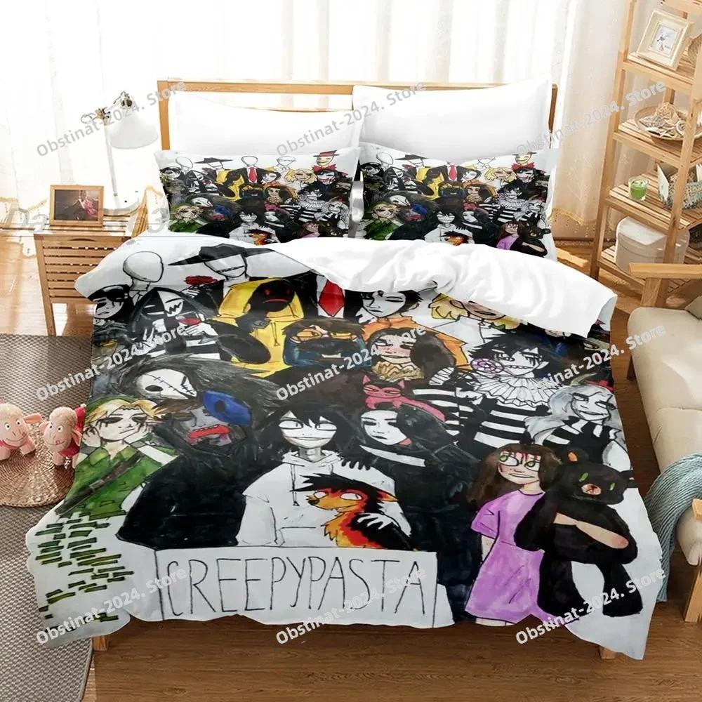 Creepypasta Bedding Set Single Twin Full Queen King Size Bed Set Adult Kid Bedroom Duvet cover Sets 3D Print Anime bed sheet set