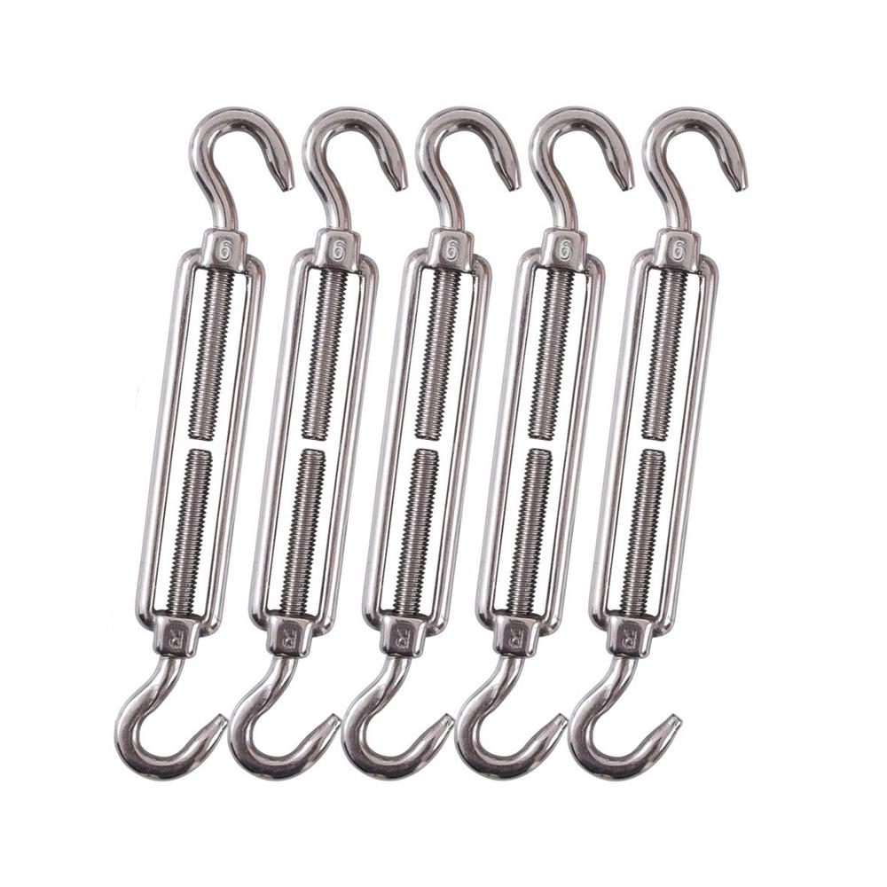 1Pcs Stainless Steel Hook and Eye Tensioners Rope Cable Tension Set Adjustable Garden M1 M1 M6 M8 Wire Tensioner