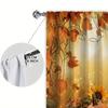 2pcs Pumpkin Pattern Printed Curtain for Home Decor - Rod Pocket Window Treatment for Bedroom, Office, Kitchen, Living Room