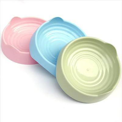 Pet Dog Cat Food Bowl Cat Water Feeding Bowl Durable Plastic Standing Ear Threaded Pet Bowl Feeder Pets Dogs Cats Accessories