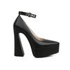 Women's high-heeled single shoes, sexy European and American style spring and summer new waterproof table thick heel large size low-top shoes