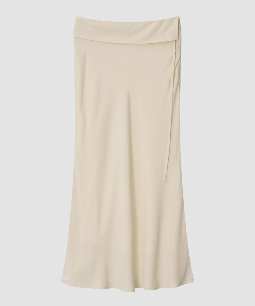 Deolil Folded Long Skirt_Cream