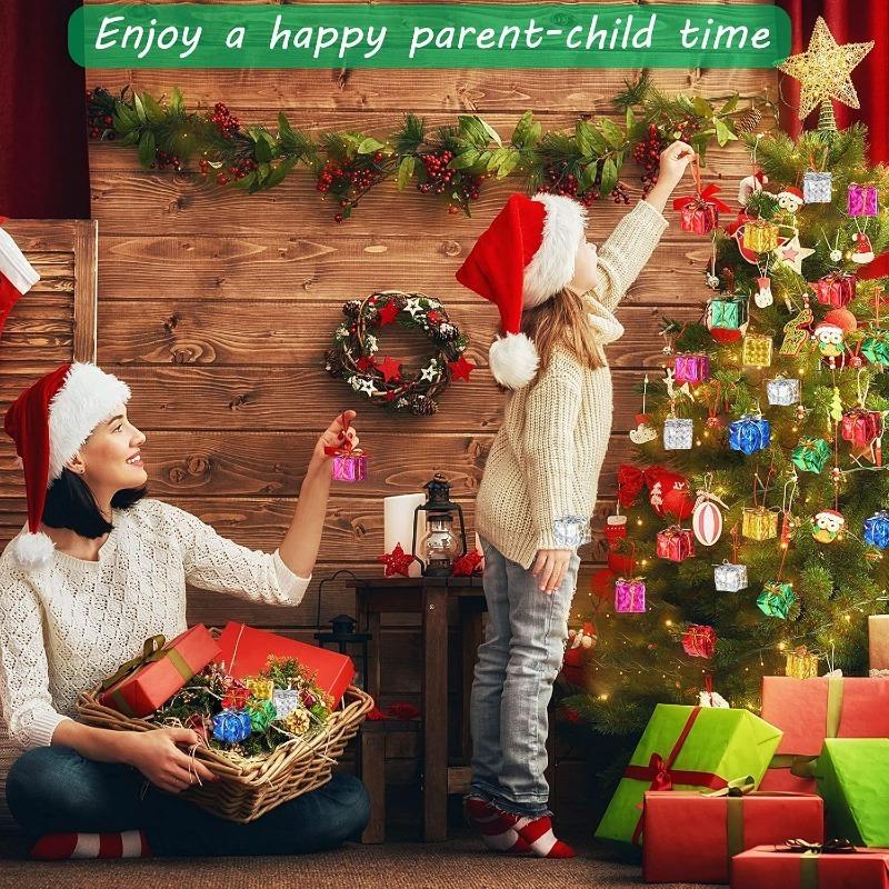6/12Pcs Mini Square Gifts Boxs Christmas Tree Decoration Hanging Ornament Tree Pendant for New Year 2026 DIY Navidad Party Decor