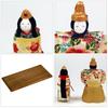 Osaka Choseido Hina Doll Compact Mini Hina Name Engraved Wooden Tag Bonus Crepe Hina Doll Miyabi Standing Hina (Shipped Separately)