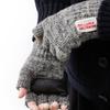 NEWBERRY KNITTING Deerskin Fingerless Gloves - Charcoal