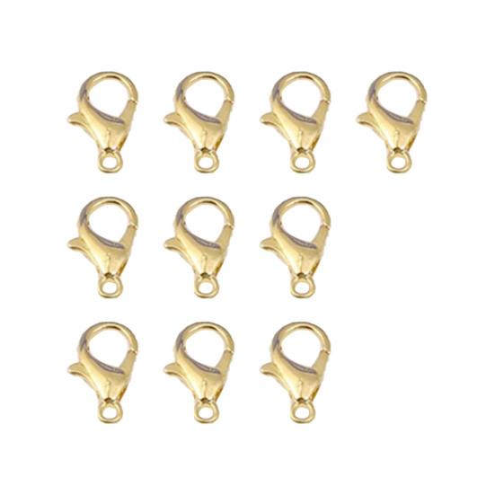 

10 шт. универсальные застежки-омары, универсальные винтажные гальванические многофункциональные браслеты, ожерелье, брелок для ключей, крючки-лобстеры, ювелирные изделия 10 mm золотистый