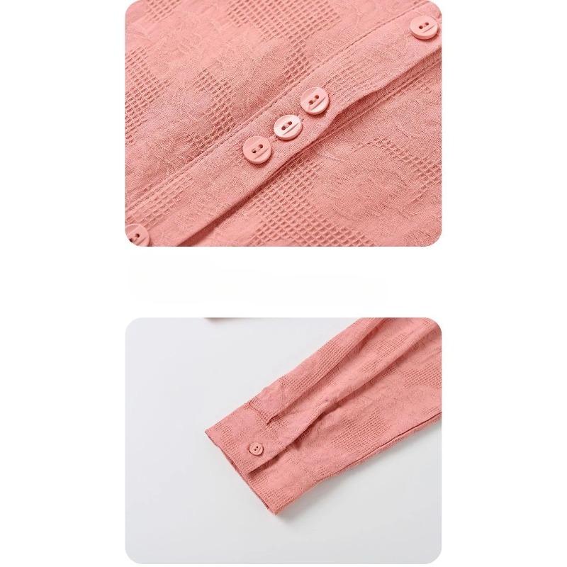 Breathable Cotton Blouse for Women Spring Autumn Loose Fit Fashionable High Quality Shirt for Mothers