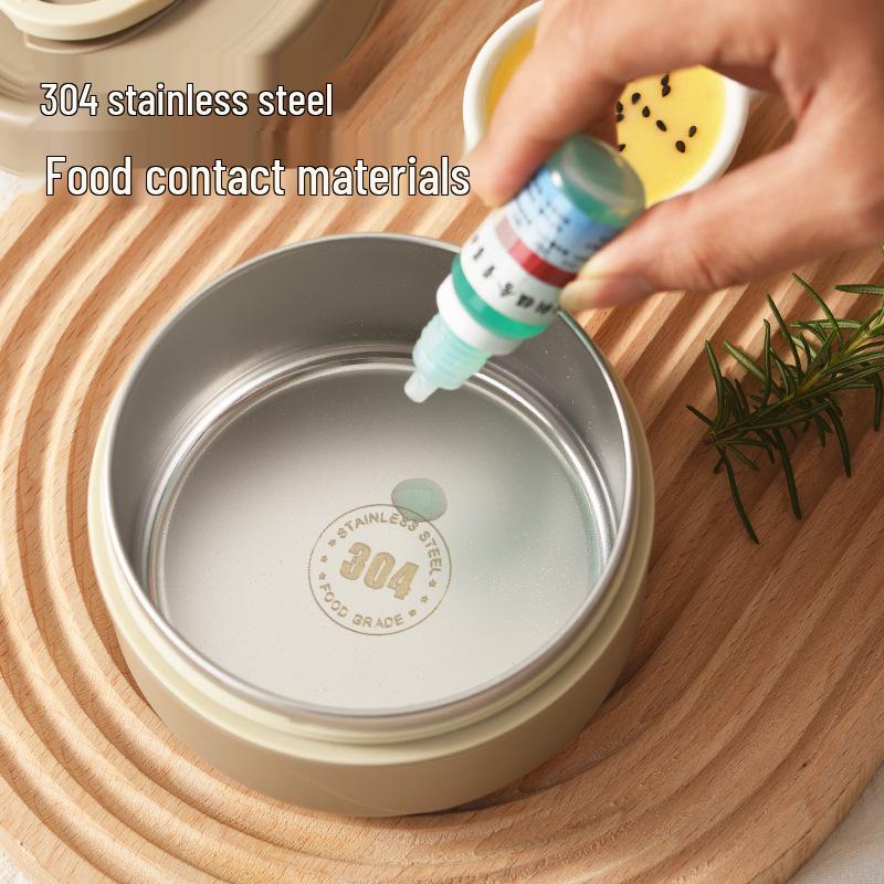 304 Stainless Steel Leak-Proof Multi-Layer Insulated Lunch Box for Office Workers & Students, Microwave Safe & Portable