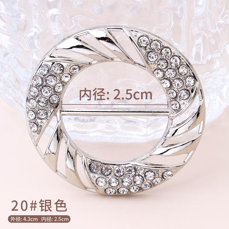 T-Shirt Saum Geknoteter Broschenring Kleidung Accessoires Mode Perlen Taille Metall Ecke Geknoteter Verschluss Seidenschal Hemden Schnallen