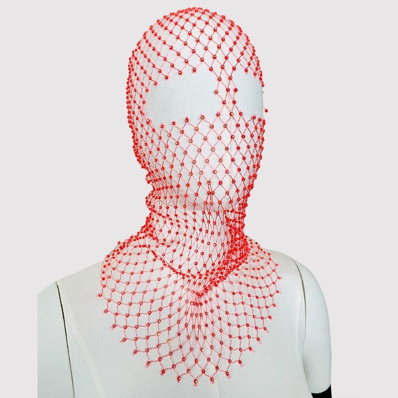 1 st Pärlsmycken, Nätansiktsdekoration, Håraccessoarer, Festbana, Retro Temaevenemang, Mystisk Högklassig