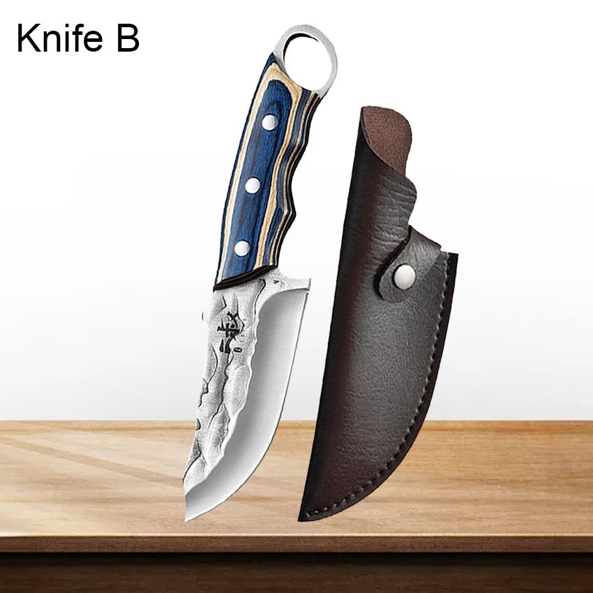 Handmade Forged Kitchen Chef Slicing Meat Cleaver Cutter Stainless Steel Boning Knife Butcher Utility Knife Cooking Cutlery