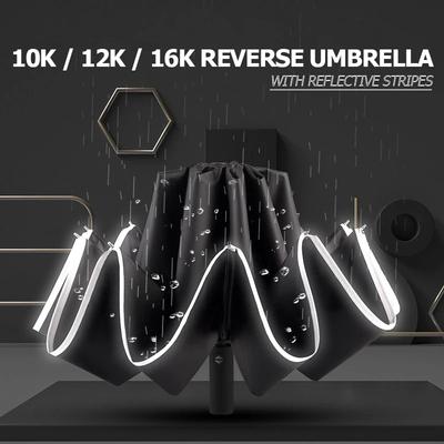 Fully Automatic Reverse Folding UV Umbrella with Windproof Reflective Stripe UV Umbrellas