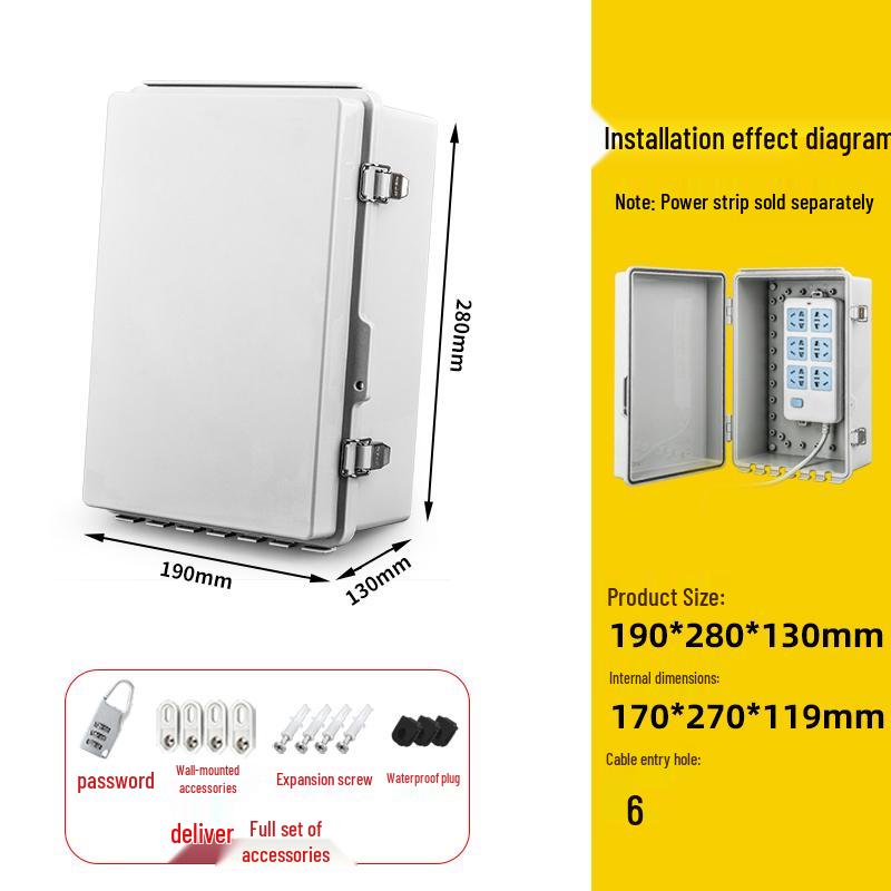 Lockable Outdoor Waterproof Socket Box for
