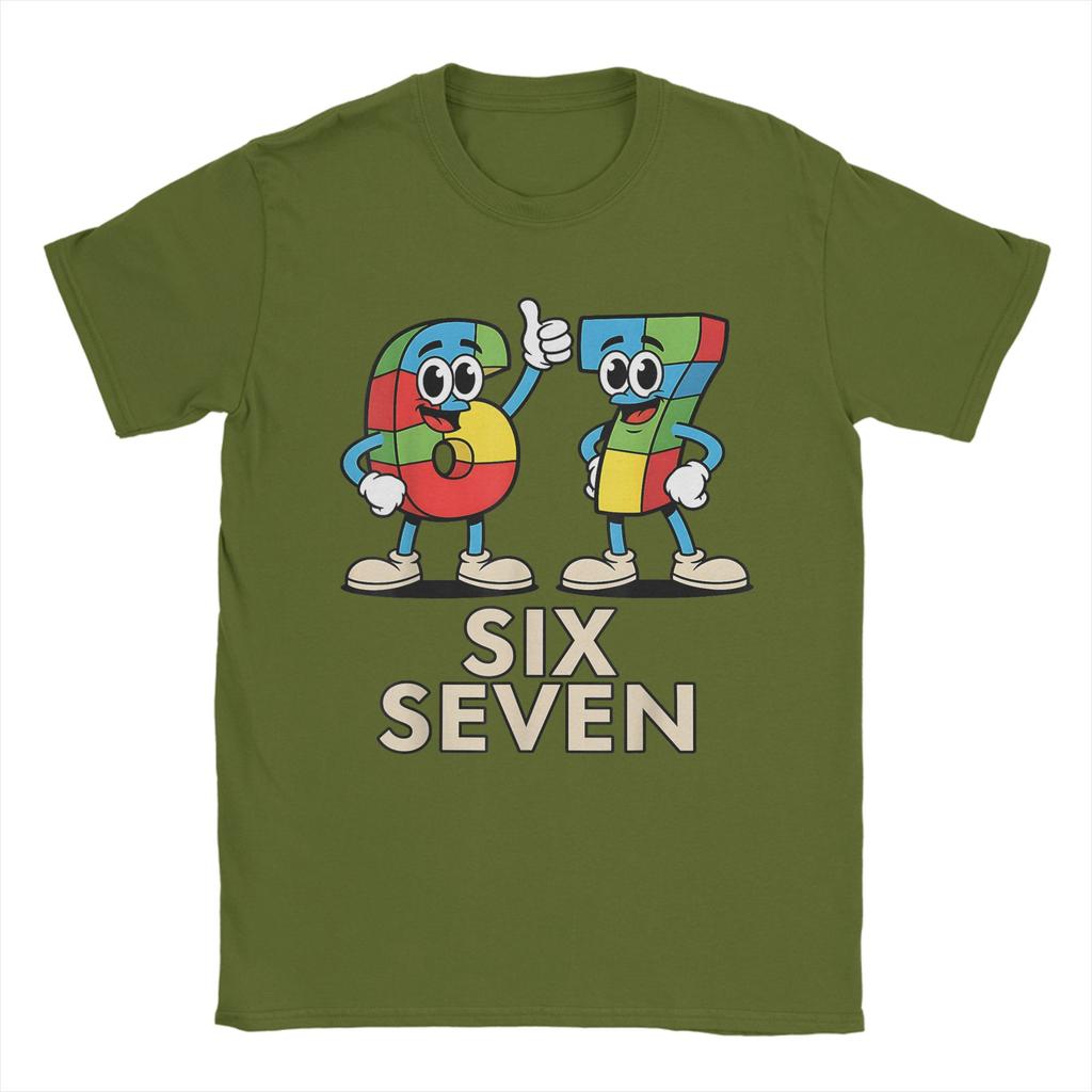 Fashion 67 Italian Brainrot 67 Six Seven TShirt Unisex Round Neck 100 Cotton T Shirt Short Sleeve Tee Shirt Gift Idea Clothing