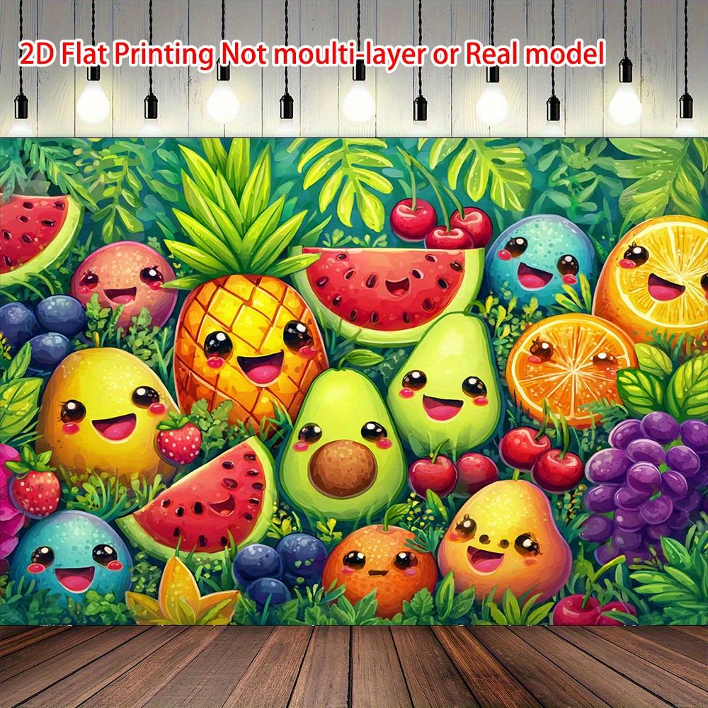 2D flat surface 1 piece Featuring a tropical fruit theme Suitable for photography