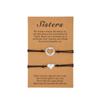 Adjustable Handmade Titanium Steel Heart Bracelets for Couples