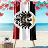 Giant Beach Towel with Prussian Double Eagle Crest, Quick Dry Microfiber, Ultra Soft Absorbent, for Beach Pool Travel