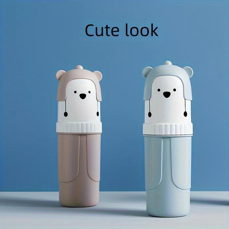 Travel Portable Toothbrush Cup Cute Toothpaste Holder Box Storage Case Box Organizer Travel Toiletries Bathroom Outdoor Supplies