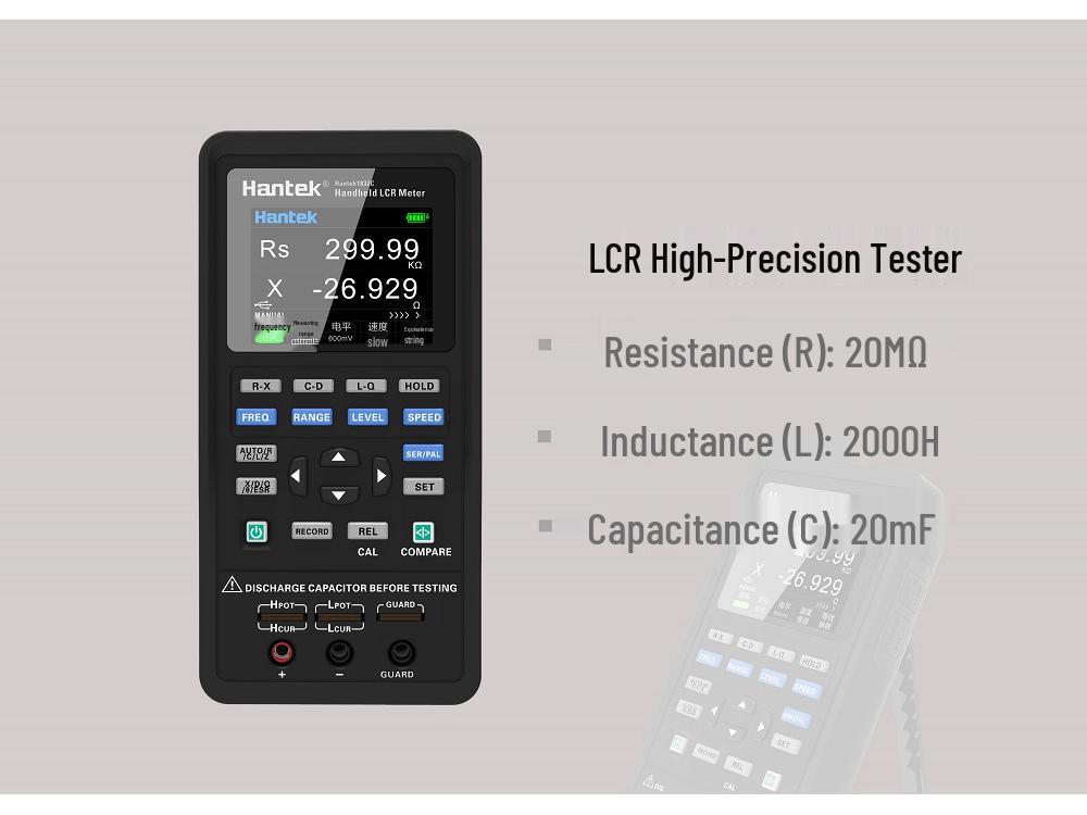 Hantek Handheld LCR Bridge 1832C/1833C High-Precision Resistance Meter