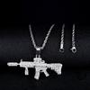 Luxuriöser Herren Hip-Hop M4 Gewehr Anhänger mit Voll-Diamant-Legierung