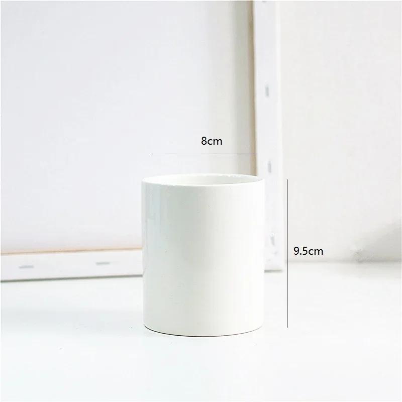 Nordic Ceramic Iron Art Marble Vase Pattern Rose Gold Green Table Plant Pot For Home Office Vases Decor Succulent Flower Pot