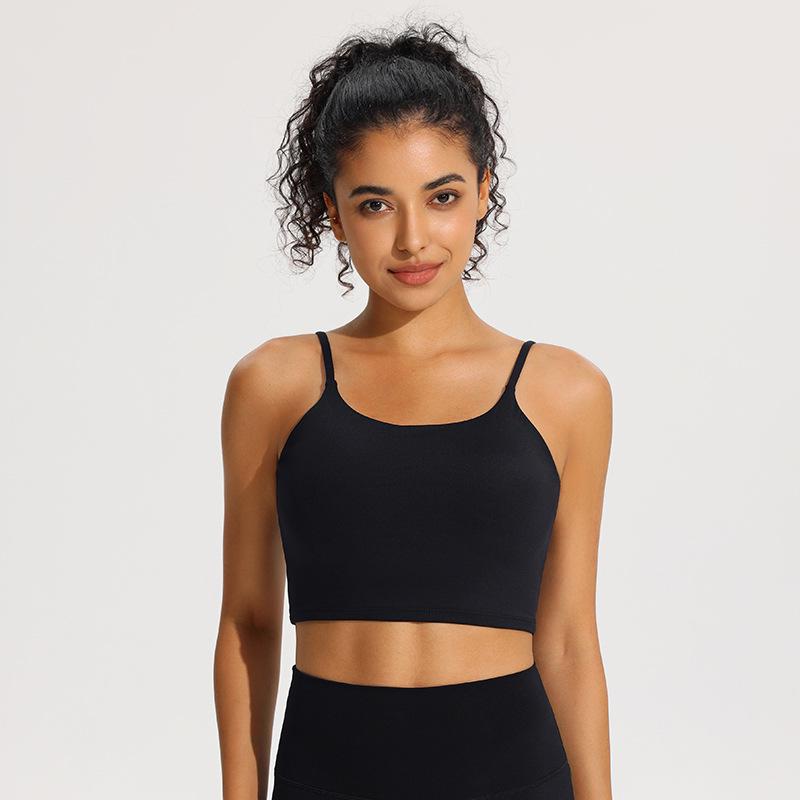 

Женский быстросохнущий ударопрочный спортивный бюстгальтер для йоги на тонких бретелях с дышащей спинкой-майкой XL