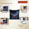 2D Starry Night Sky Patterned Pillow Covers Pattern Cushion Cover Suitable For Sofa Bedroom Car Pillow Cover