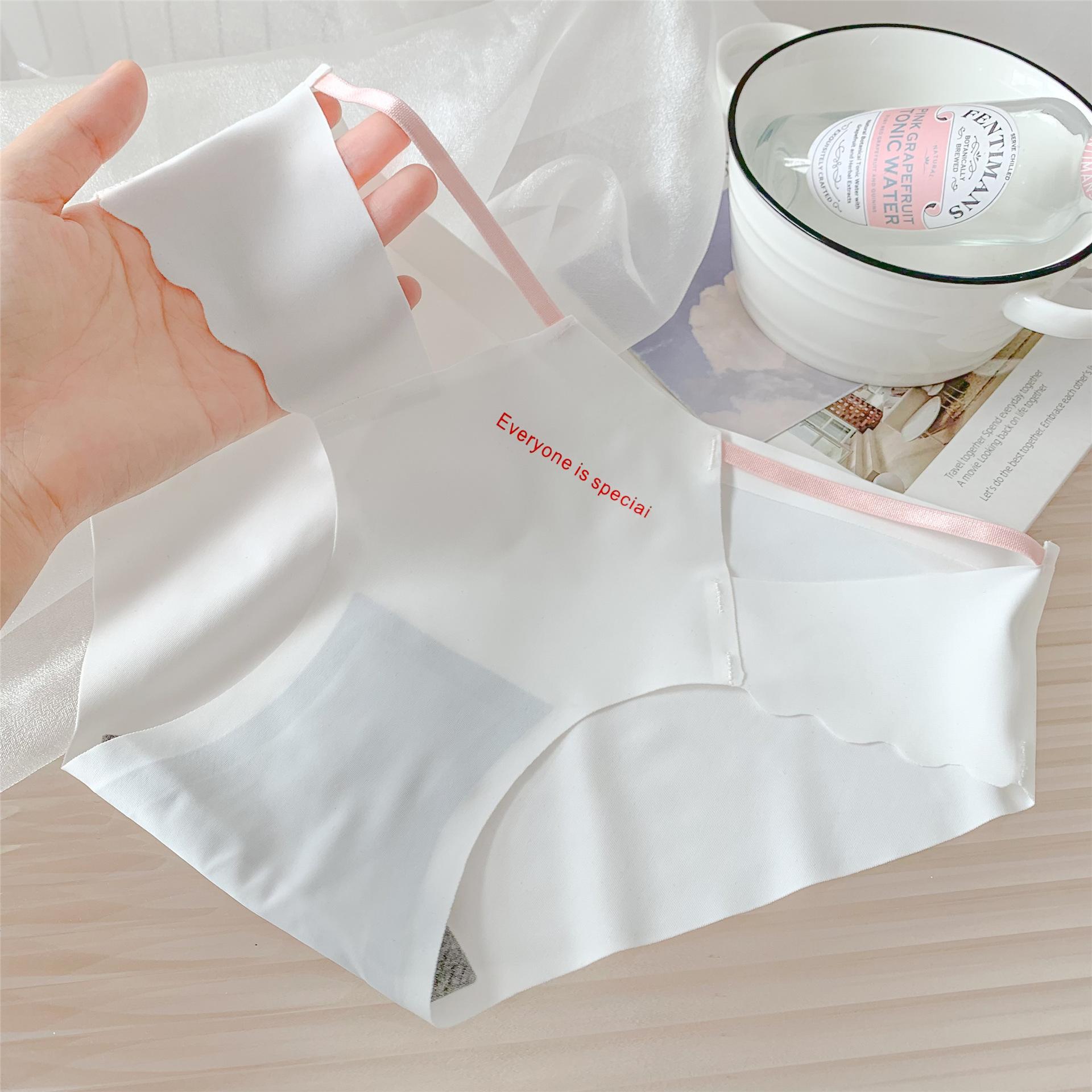 

Women s Underwear Hollow Sexy Ice Silk Women s Summer Ultra Thin Low Waist Underwear M білий