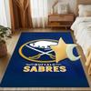 Buffalo Team Spirit Floor Mat for Living Room, Game Rooms, Office, Bedroom, Office Floor Mat Playful Design, Christmas Fan Gifts