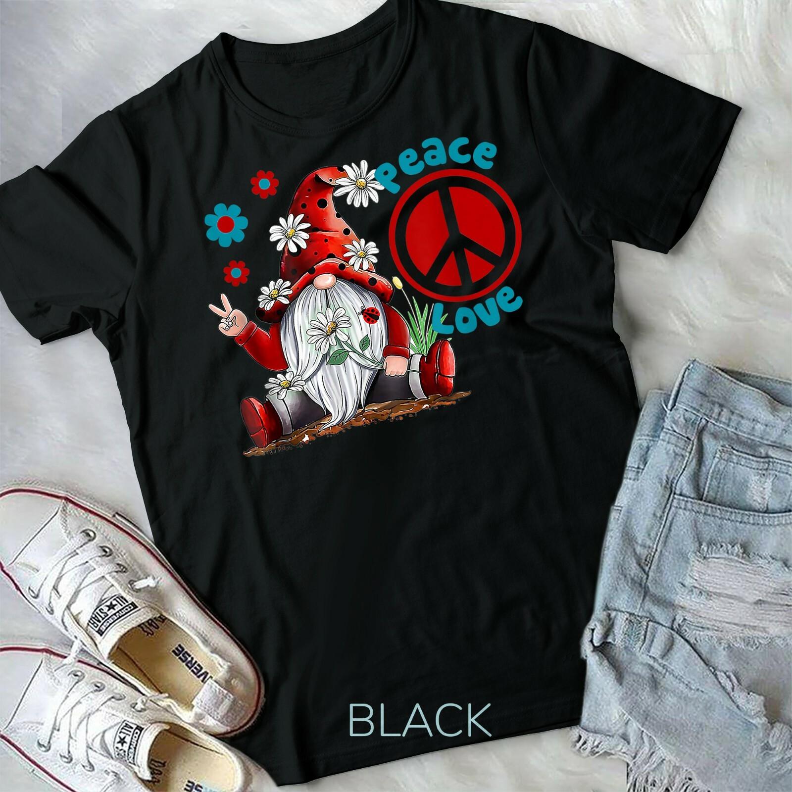Gnome Hippie Gypsie Soul Free Spirited Peace Love Gnomes Unisex Youth T-shirt S