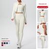 Grenzüberschreitendes Cloud Feel Yoga-Set: Stoßfeste Racerback-Jacke und High-Waist-Hose