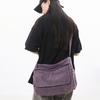 Crossbody Bag Canvas Bag Female College Student High School Student Simple Large Capacity Wind Solid Color Shoulder Bag Trendy Man