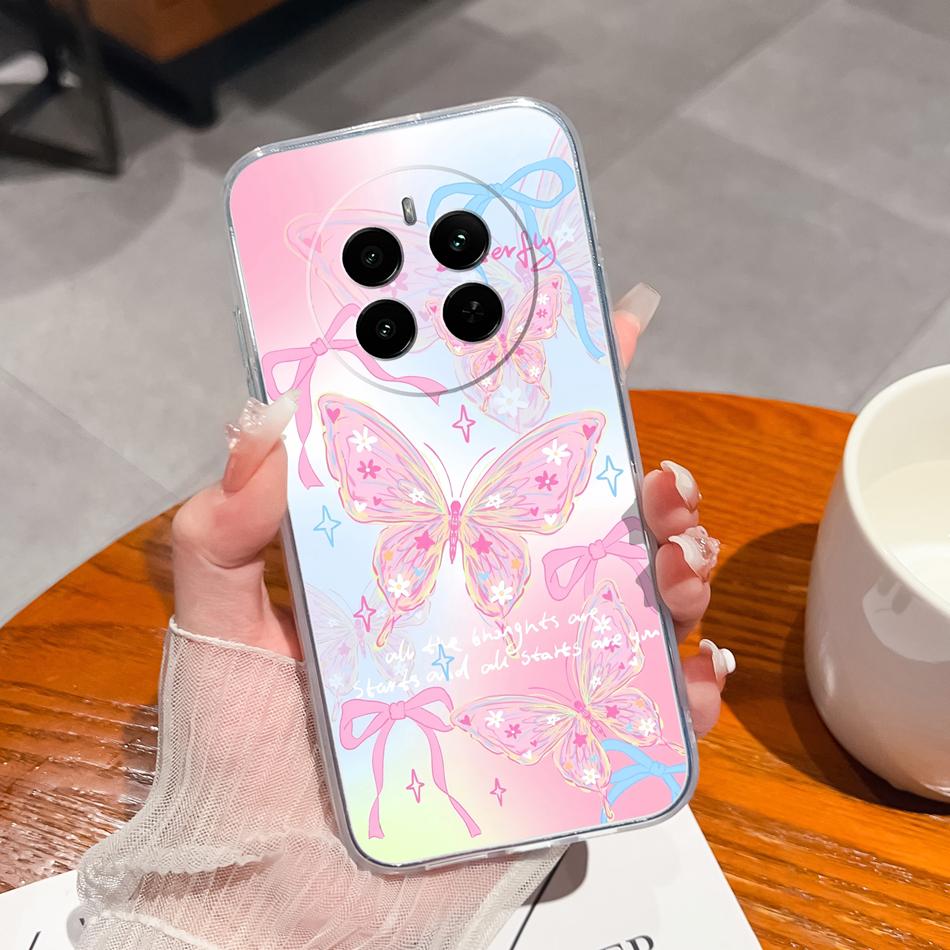 For Oppo Realme 12 Pro Plus Case For Realme12 4G 5G Phone Cover Cute Anime Transparent Soft Slim Protective Bumper Funda Coque
