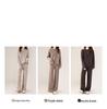 Women's 24 Autumn/Winter Korean Loose Twisted Wool Suit: Cozy Round Neck Sweater & Straight Pants Set