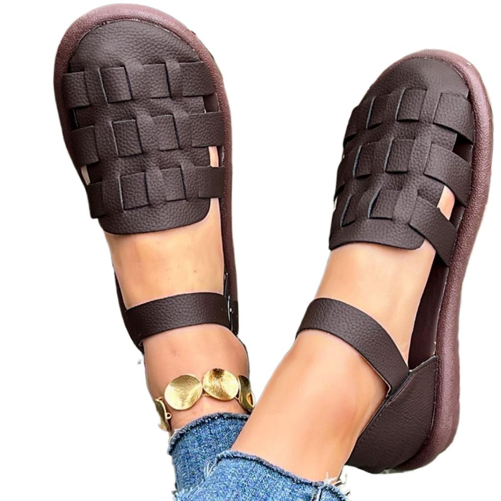 Fashion New Summer Shoes Women Strap Beach Sandals Gladistor Style Flat Heels Shoes Casual Sneakers Female Ladies Sandals 35-40
