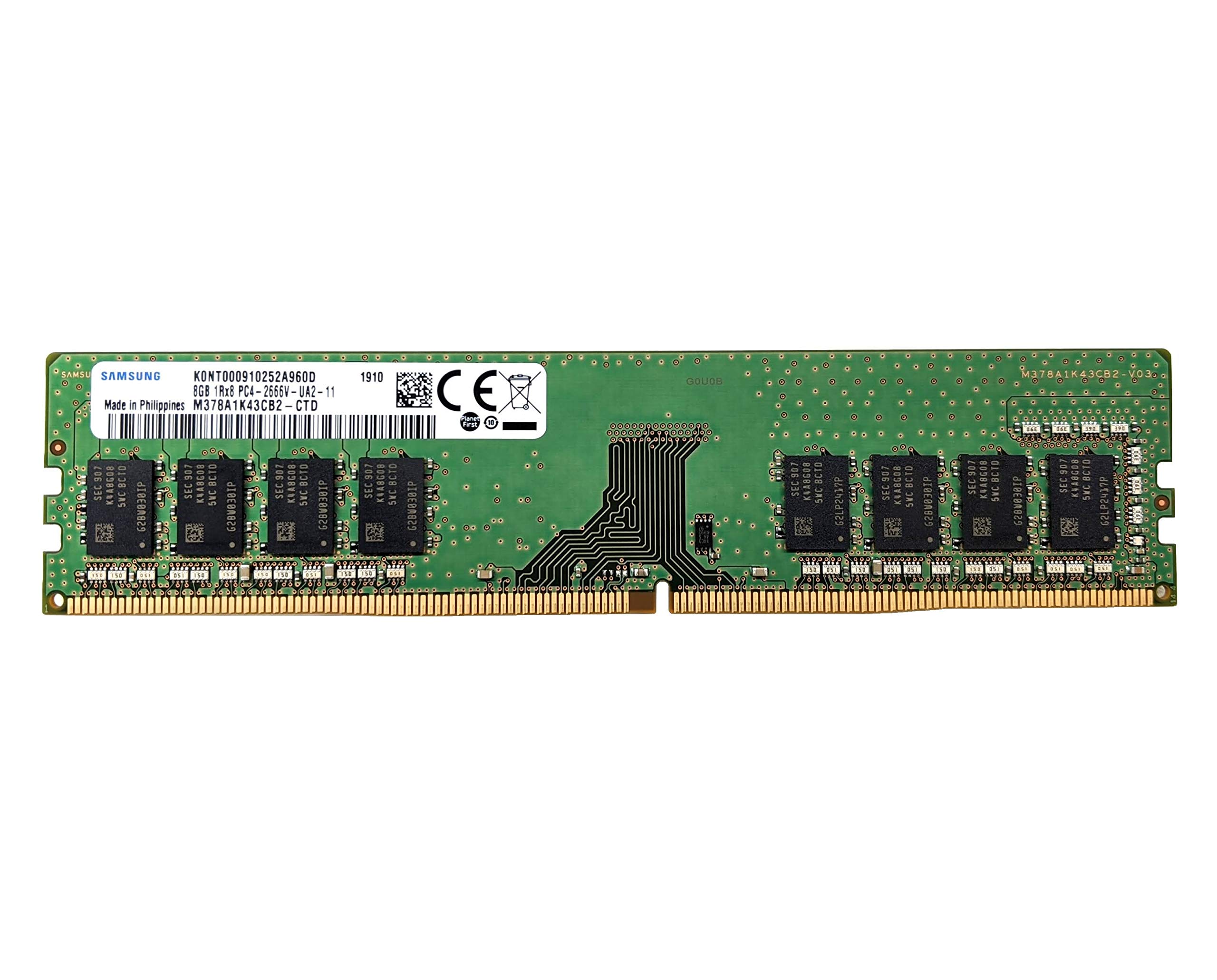 

Samsung 8GB DDR4 2666MHz DIMM 288 Pin 1Rx8 UDIMM Оновлення настільної пам яті PC4-21300 1.2v M378A1K43CB2-CTD