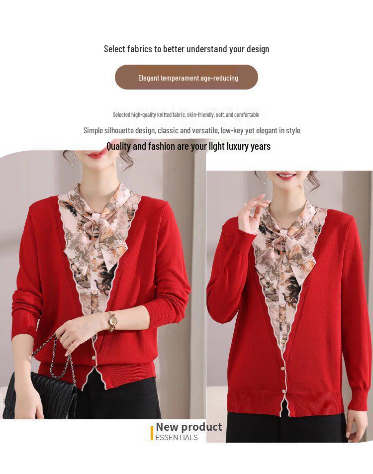 Chic Women's Motherwear Sweater - Stylish Knit for Daily Commute