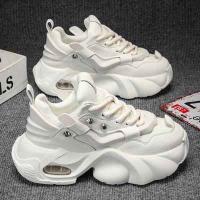 Fashion Air Cushion Men's Chunky Sneakers Thick Bottom Height Increasing Shoes Trend Board Shoes Casual Man Platform Sneaker Dad Shoe