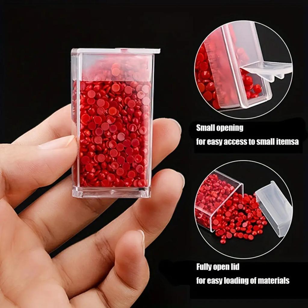 New DIY Diamond Painting Dot Diamond 60 Grid Tool Set Diamond Painting Tool Box Transparent Rice Bead Box Jewelry Crystal Storage Box