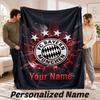 FC Bayern München Personalisierte Flanelldecke Benutzerdefinierter Name Text Weiche Wohndecke Heimdekoration