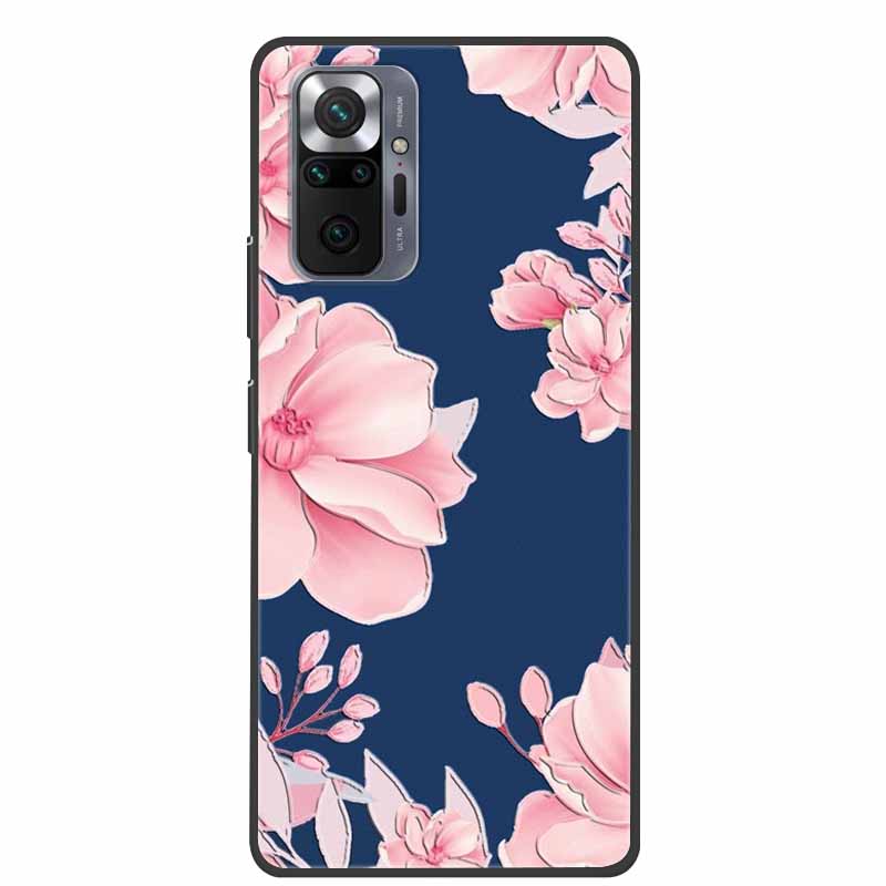Phone Case for Redmi Note 10 Pro 3D Blossom Emboss Back Cover for Xiaomi Redmi Note 10S 10 4G 5G Silicone Soft Floral Capa Shell
