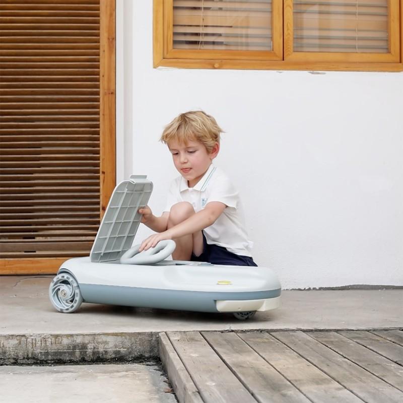 Mop Kart - Cleaning Kart for Children - 12v Battery - Adjustable Handle - 6l Chest