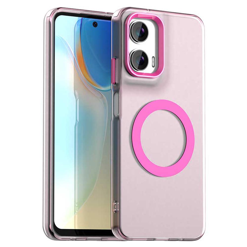 

Candy Series For Motorola Moto G35 5G Magnetic Case PC+TPU+PET Anti-Drop Phone Cover D