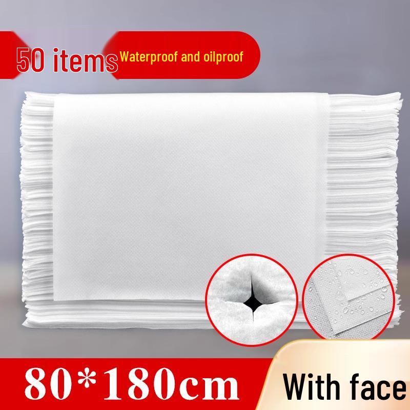 Thickened Non-Woven Disposable Bed Sheets - Breathable, Waterproof & Oil-Proof for Beauty Salons & Massage Tables