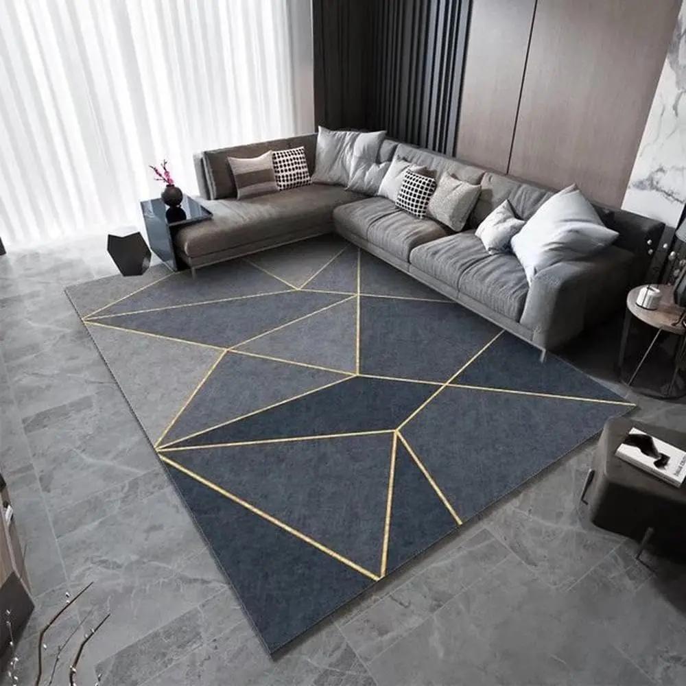 Geometric Pattern Living Room Carpet Bedroom Anti-Slip Rug Hotel and Homestay Floor Mat Home Decoration Mats