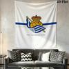 Real Sociedad Wall Tapestry Aesthetic Wall Hanging Printed Fabric Blanket Decorative Tapestries for Bedroom Living Room Home Decor